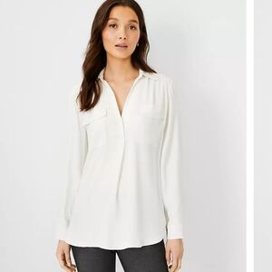 Ann Taylor Camp Shirt (Button Down Top)